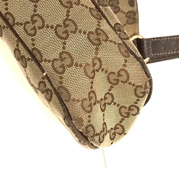 GUCCI Monogram Handbag Charmy Brown Leather MADE IN ITALY - Picture 7 of 12